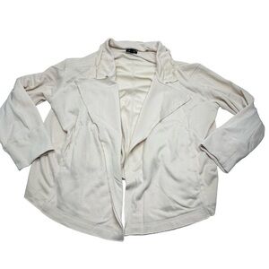 Heyson Oversized Raw Hem Assymetric Cardigan Cream Boutique
